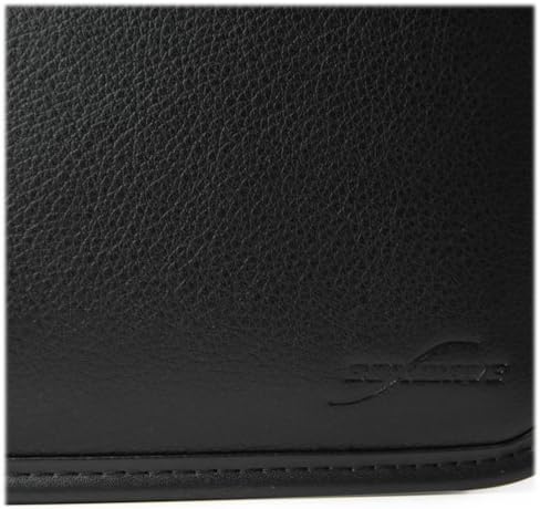 Caixa de ondas de caixa compatível com Sony Xperia Z Ultra - Elite Leather Messenger bolsa, design de envelope de capa de couro sintético para Sony Xperia Z Ultra - Jet Black