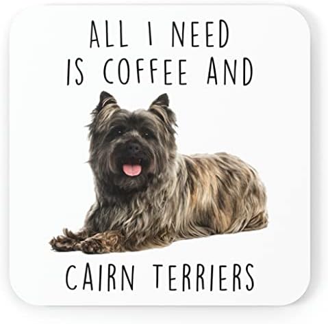 Eu amo café e cairn terrier mentindo presente engraçado para cã