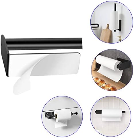 Tiras auto-adesivas, suporte de toalha de papel substitui adesivos, tiras adesivas de reposição compatíveis com suporte de papel de