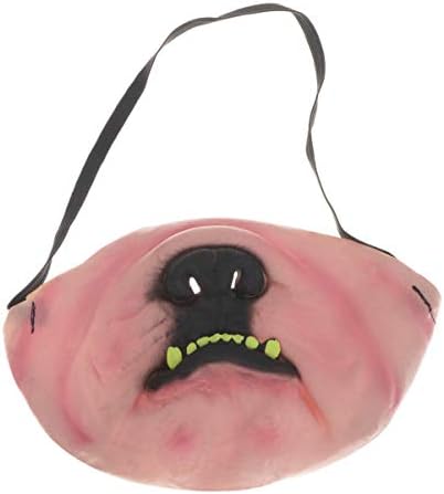 Note de Halloween Dog de Halloween Half Face Dog Mouth Animal Halloween Cosplay Costume para suprimentos de festas