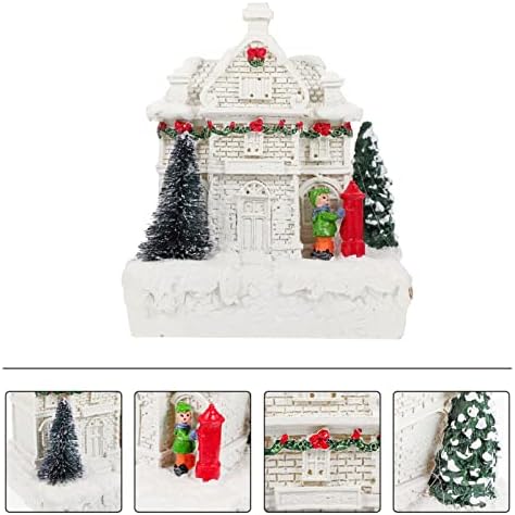 Nolitoy 5pcs de Natal LEITO LEITO DE NATAL CASA CASA CASA VILDA CASA CASA DE ARNAMENTO DE NATAL Lanterna Ornamento Up Village