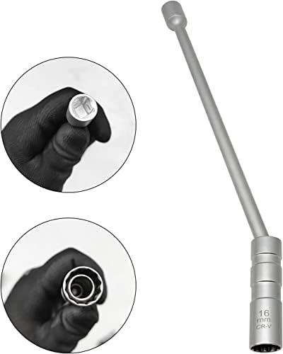 ZKTOOL 6mm Girão de ignição magnética Socket, acionamento de 3/8 de polegada x 12 Comprimento total, soquete de parede fino de 12