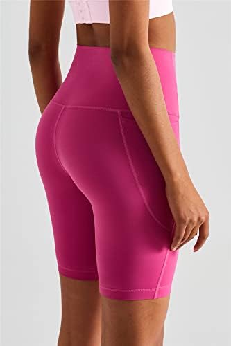 Altiland High Caist Biker Shorts para mulheres, ginásio de exercícios secos rápidos que executam shorts de spandex de ioga com bolsos