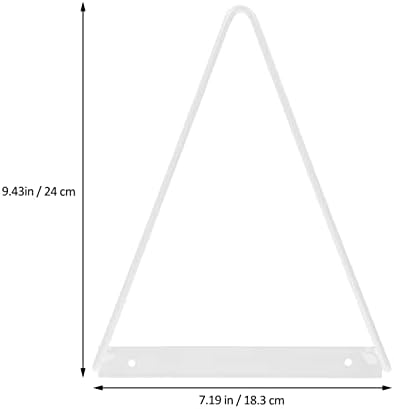 STOBOK Modern Metal Vinyl Album Titular Montagem de parede Rack triangular Rack de gravação triangular Rack de exibição de revista, branco, branco