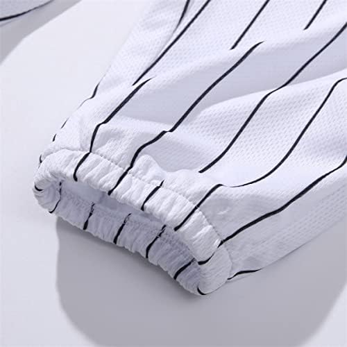 Mowbeat Baby Boy Baseball Jersey Shorts Define a calça de listras de listras de cores sólidas da criança da camisa de camisa de