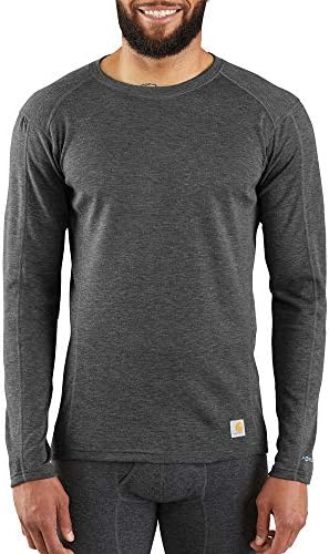 Força masculina de Carhartt Menção Midweight-Moldura Base Base Crewneck Pocket Top Top