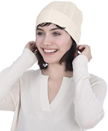 Caxemreren dobrável a cabo knit gorro puro caxemira algemada chapéu para mulheres