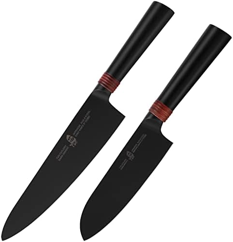Faca de Tuo Chef 8 polegadas e faca Santoku 5,5 polegadas - Aus -8 japonês Aço inoxidável confortável Handle