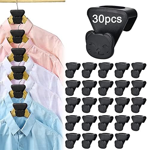 Cabides de economia de espaço 30pcs Valor pack Como visto no cabide do cabide da TV Economizador Espacial, crie até 5x Espaço de armário Ultra- premium ganchos de armário triplo se encaixa em todos os cabides