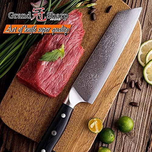 Conjuntos de faca de cozinha, 4 PCs Faca de cozinha Conjunto de faca de cozinha japonesa VG10 Damascus aço Facas de cozinha Chef Kiritsuke Fêning Facas de Paring G10 Handle