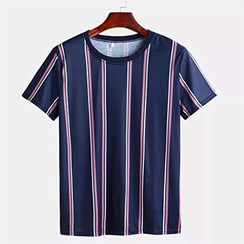 Camisetas masculinas, elegante e elegante e listrado listrado de manga curta tops de verão de verão camisa de camisetas da blusa