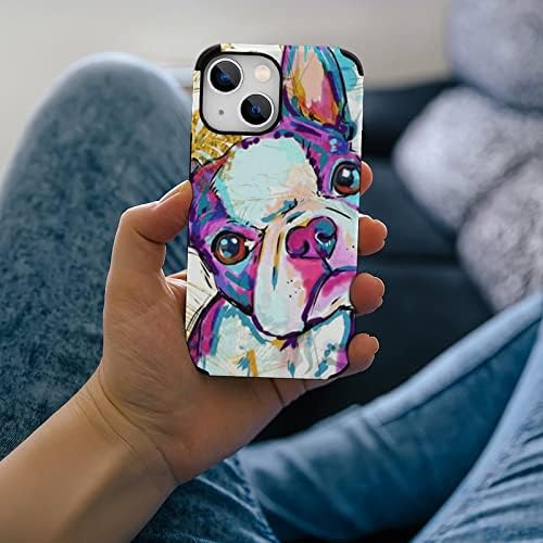 Boston Terriers Carber Fiber Telefone Compatível com iPhone 13 Mini/iPhone 13/iPhone 13 Pro/iPhone 13 Pro Max Protective Cover