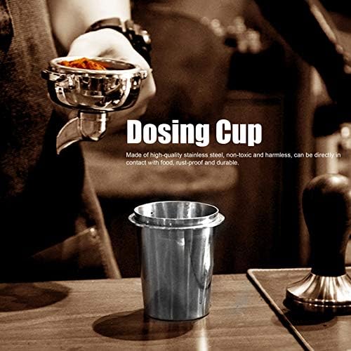 Xícara de dosagem de café em aço inoxidável, distribuidor de café de 51 mm de café farejando caneca caneca de dosagem de copo de