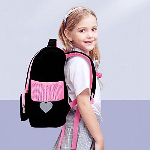 Poucas mochilas de rosto de gato fofo para garotas adolescentes, mochila infantil para crianças pequenas para crianças em idade pré-escolar bolsas de ensino fundamental-preto