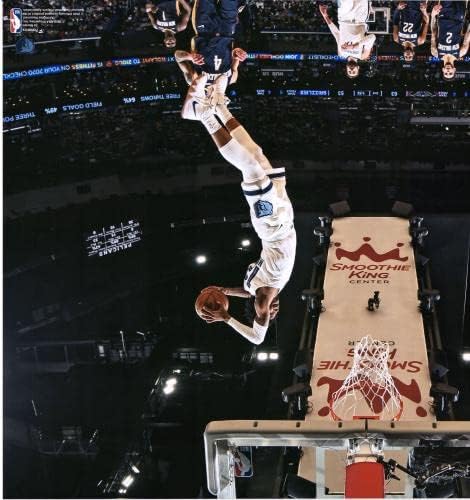 JA MORANT MEMPHIS GRIZZLIES FOTOGRAFIA TOMAHAWK DUNKING UNSIGNED - NBA ORIGINAL NBA ARTE E IMPRESSÕES