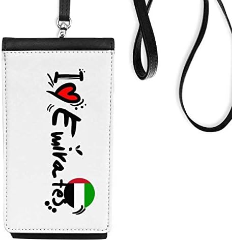 Eu amo erates word sinalizador de palavras amor ilustração ilustração telefonia bolsa pendurada bolsa móvel bolso