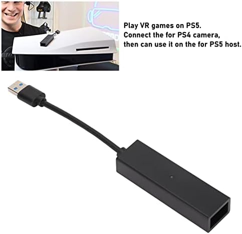 Cabo do conversor VR para PS5, adaptador de adaptador PSVR para câmera PS5, Adaptador de cabo da câmera host PS4 para câmera PSVR para console de jogo PS5