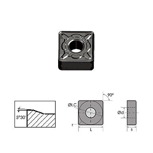 HHIP 6035-0543 SNMG/DM Black Diamond revestido de diamante Inserção de carboneto, 5/8 ic.0472 raio