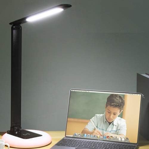 Lâmpada de mesa flexível de Ammiki, lâmpada de mesa de cabeceira de cabeceira mais escura, lâmpada de enchimento sem fio, escritório multifuncional colorido do aluno de aprendizado LED LED LUZ DE TABELA DE TABELA LUZ