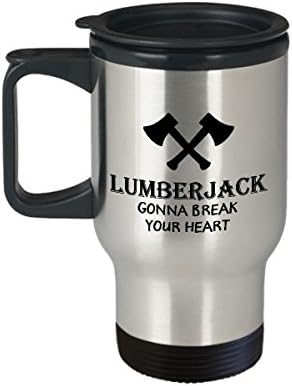 Lumberjack Coffee Travel canem melhor engraçado exclusivo madeirado jack xícara de chá de chá perfeito para homens mulheres lenhador vão quebrar seu coração