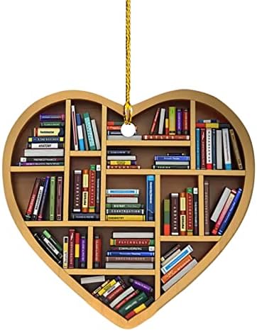 Livros amantes de livros em forma de estante de estante de estante de estante de livros de acrílico Ornamento