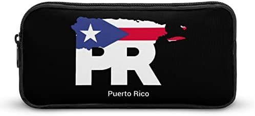 Puerto Rico Mapa Bandeira Lápis Caso de Big Capacidade de Armazenamento Marcador de Pen Pen Pen lápis Saco para a