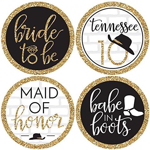 Nash Bash - Nashville Bachelorette Party Party Funny Name Tags - Partidos de adesivos de festas de 12