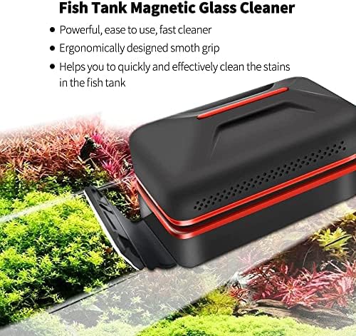 Limpador de vidro de aquário magnético, limpador de ímãs de aquário, limpador de vidro magnético do tanque de peixes com raspador