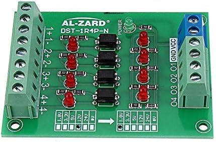 JF-XUAN 3pcs 12V a 24V 4 canal Isolamento Optocoupler Placa isolada Módulo Isolado PNP Saída PLC Nível de tensão Módulos de conversor de tensão