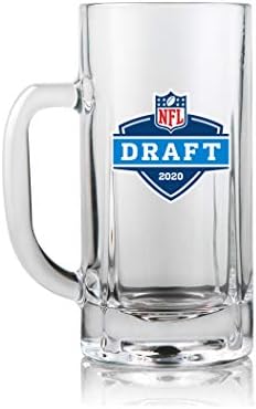 NFL Draft Canela 2020 | Vidro pesado com alça | Base ponderada | 20 onças.