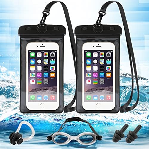 Conjunto de estojos à prova d'água, 2 PCs Poupes à prova d'água compatível com iPhone 13 12 11 Pro Max até 7,0 , além disso,