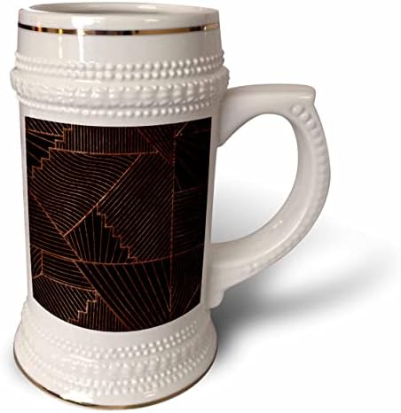 3drose imagem moderna de ferrugem geométrica abstrata padrão - 22oz de caneca