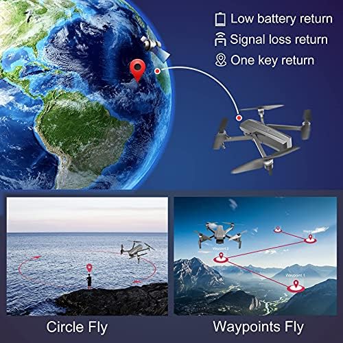 YKRC YK47 Drones com câmera para adultos 4K EIS Câmera cardan de 3 eixos, motor sem escova, quadcopter com 56mins de tempo de voo, retorno