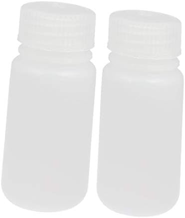 X-Dree 2pcs 50ml Plástico Campa redonda Laboratório de reagente Bottle Selating Bottle White (2pcs 50ml Plasticha Tappo Rotondo Bottiglia di Reagente Campione Bottiglia di Tenuta Bianco