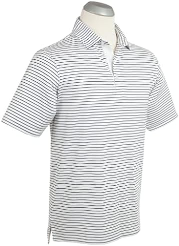 Bobby Jones Golf Apparel - Performance RTJ Cypress Stripe Sleeve Golf Polo para homens