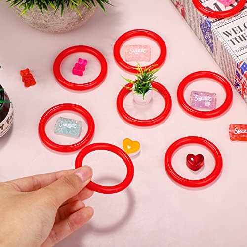 Aodaer 60 Pack Ring Toss Anéis de plástico anéis de carnaval de 2,1 polegadas para carnaval Favorias de festas Bottles