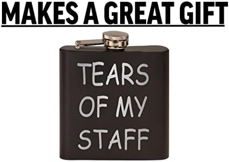 Lágrimas engraçadas da minha equipe Stainless Aço Aço Hip Flask Premium Matte Black é um ótimo presente para ele, pai, pai, piada de piada para o proprietário do chefe