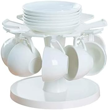 HN Shining Rotatable Cup Solder, caneca de café, copo de xícara de chá de prateleira, organizador de pires para barra de cozinha
