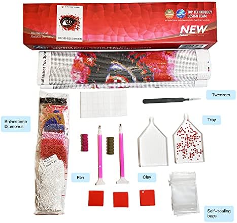 Kits de arte de geme omirome para adultos, kits de borboleta de pintura de diamante 5D com acessórios e ferramentas, broca completa