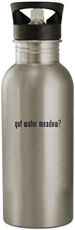 Presentes Knick Knack Got Water Meadow? - 20 onças de aço inoxidável garrafa de água, prata