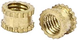 X-Dree m3x3mmx4.3mm Brass Menas de bronze fêmea inserção de nozes embutidos 1000pcs (m3x3mmx4.3mm latón roscado hembra inserto inserto de tuerca incrustado 1000 unids