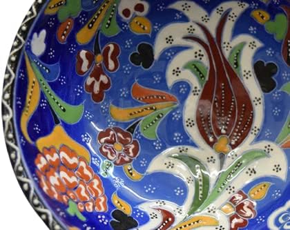 Tigela de cerâmica Elipot 6 polegadas, tigela de cerâmica 6 , tigela de cerâmica turca, tigela cerâmica artesanal