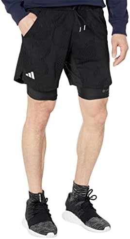 Tênis masculino de adidas Melbourne 7 polegadas 2 em 1 shorts