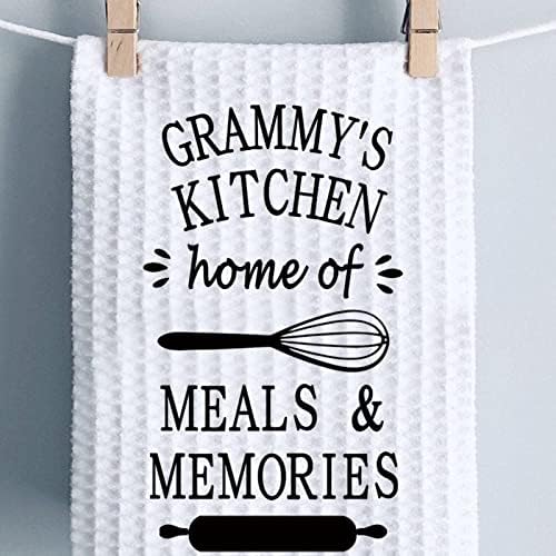 Pwhaoo Funny Grammy's Kitchen Towel Grammy Home de refeições e memórias