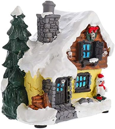 JoJofuny Ser de 3 Natal iluminado Gingerbread Christmas Village Houses Gingerbread Ornament Christmas Light Up Ornaments Ornament