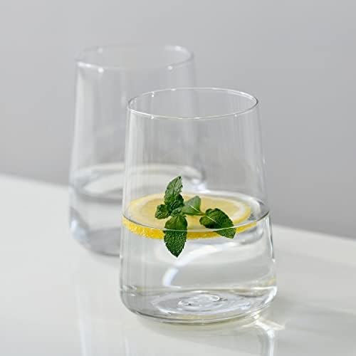 Krosno copos para água, bebidas e sucos | Design elegante | Vidro sem chumbo | Conjunto de 6 | 16,6 fl oz | Coleção