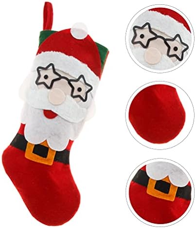 Abaodam Christmas Sock Pinging Decorative Candy Bag Cartoon Papai Noel Bolsa Bolsa de Presente