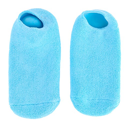 Bellesha Spa hidratante meias de gel para pés e tornozelos secos - ajuda a reparar a pele rachada e suaviza os pés