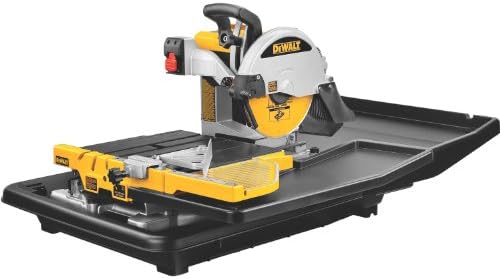 Serra de telha molhada de Dewalt com suporte, 10 polegadas + lâmina xp4 premium