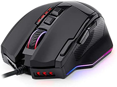 Redragon M801 Mouse de jogo RGB Llit Backlit MMO 9 Botões programáveis ​​Mouse com botões laterais de gravação macro